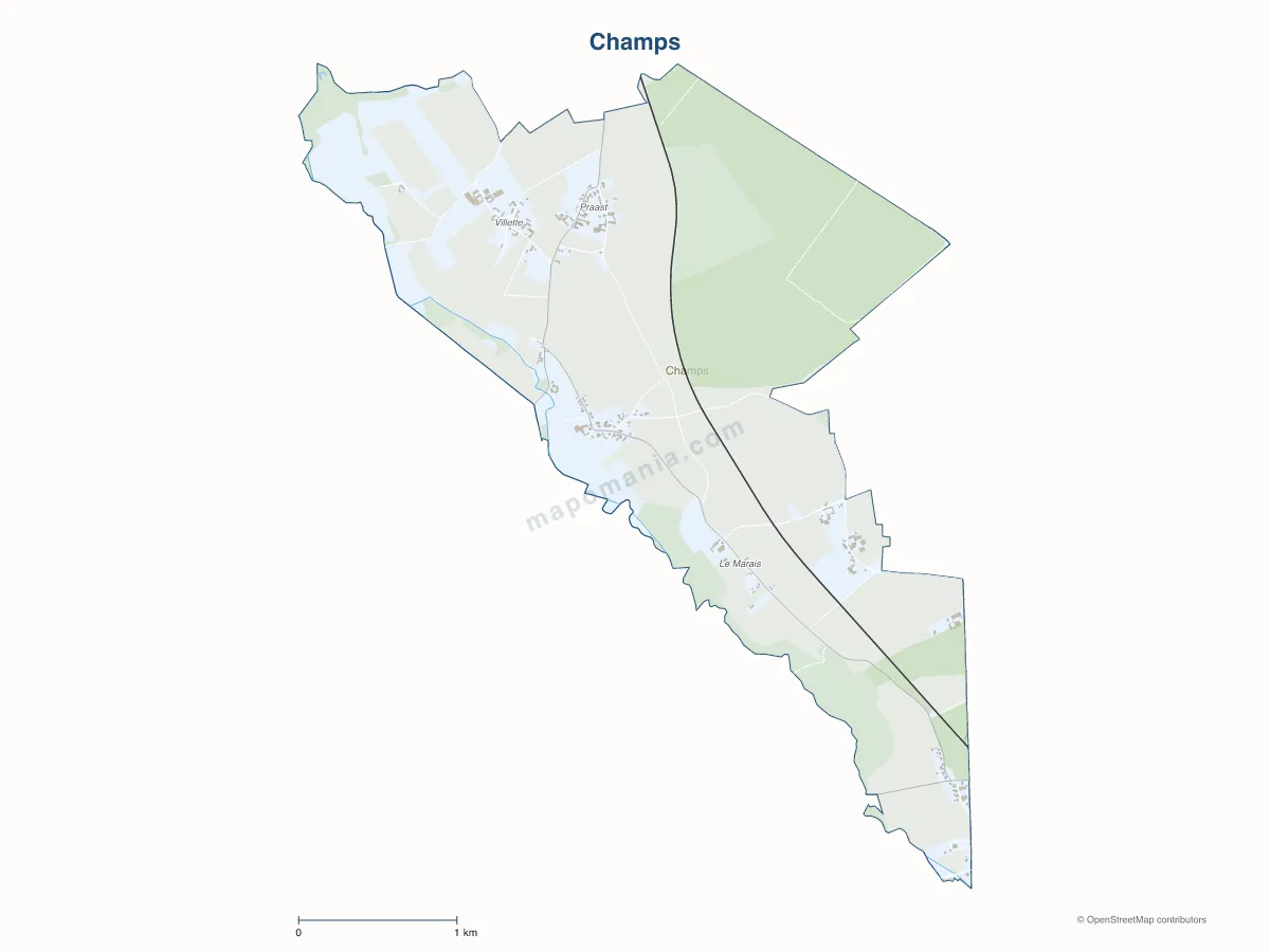 Carte de Champs à personnaliser