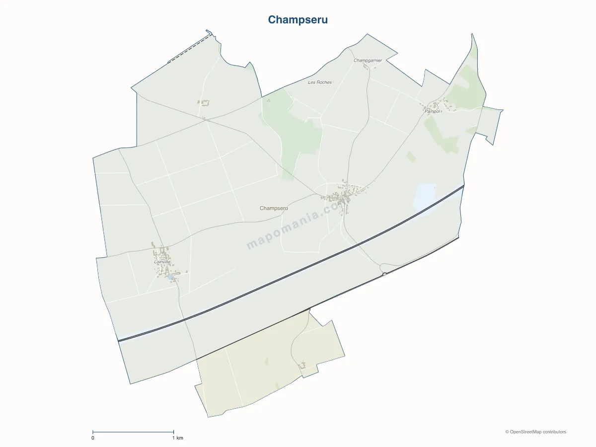 Carte de Champseru à personnaliser