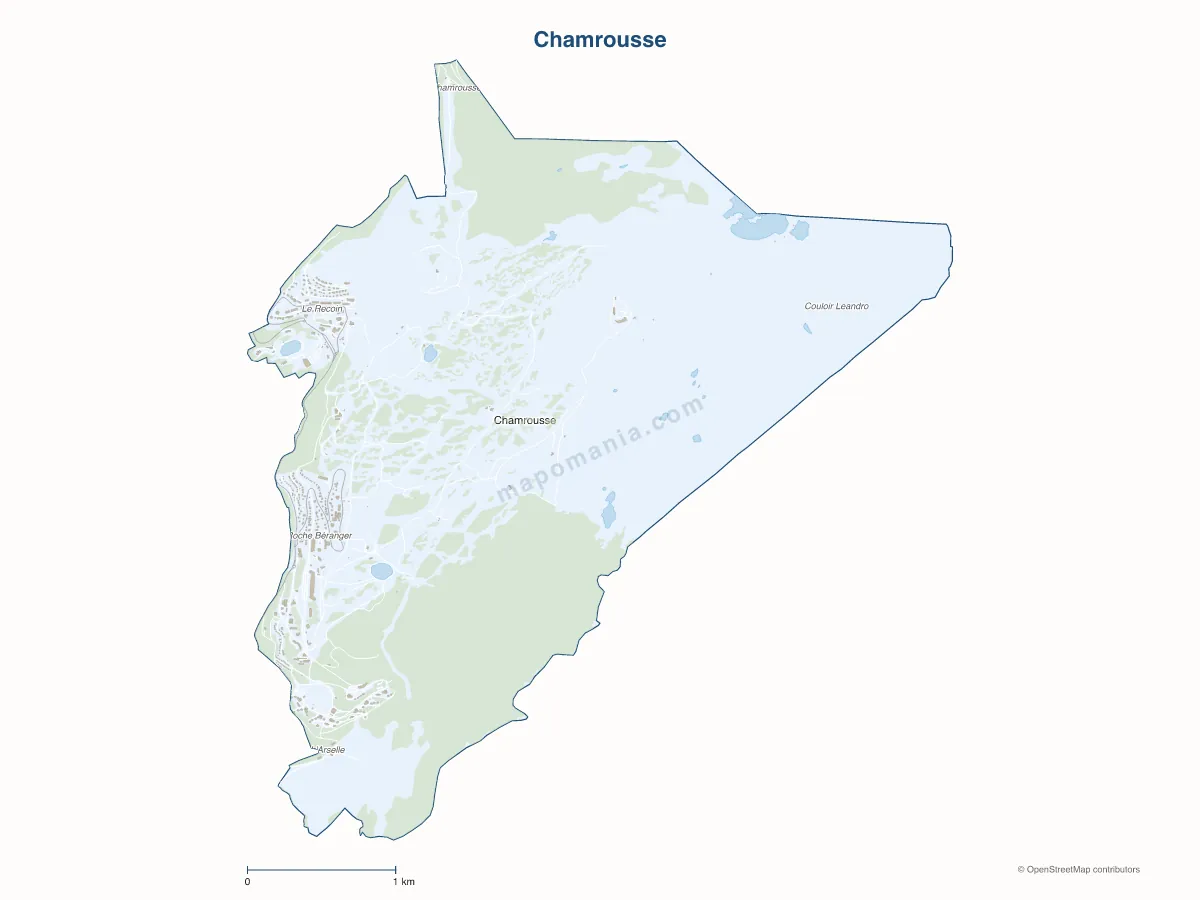 Carte de Chamrousse à personnaliser