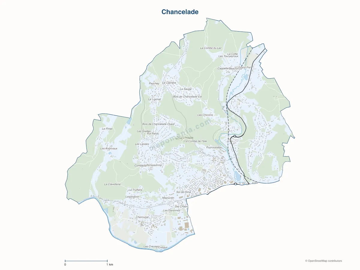 Carte de Chancelade à personnaliser