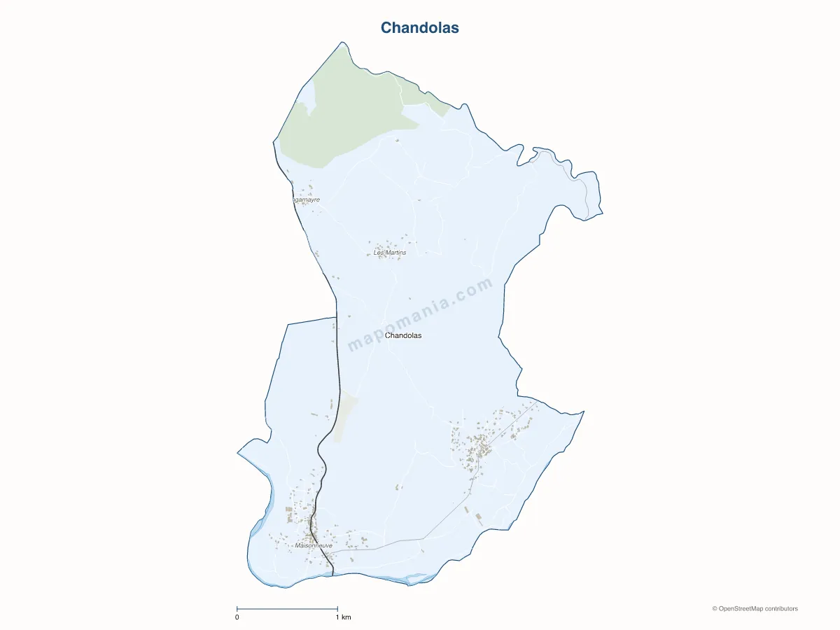 Carte de Chandolas à personnaliser