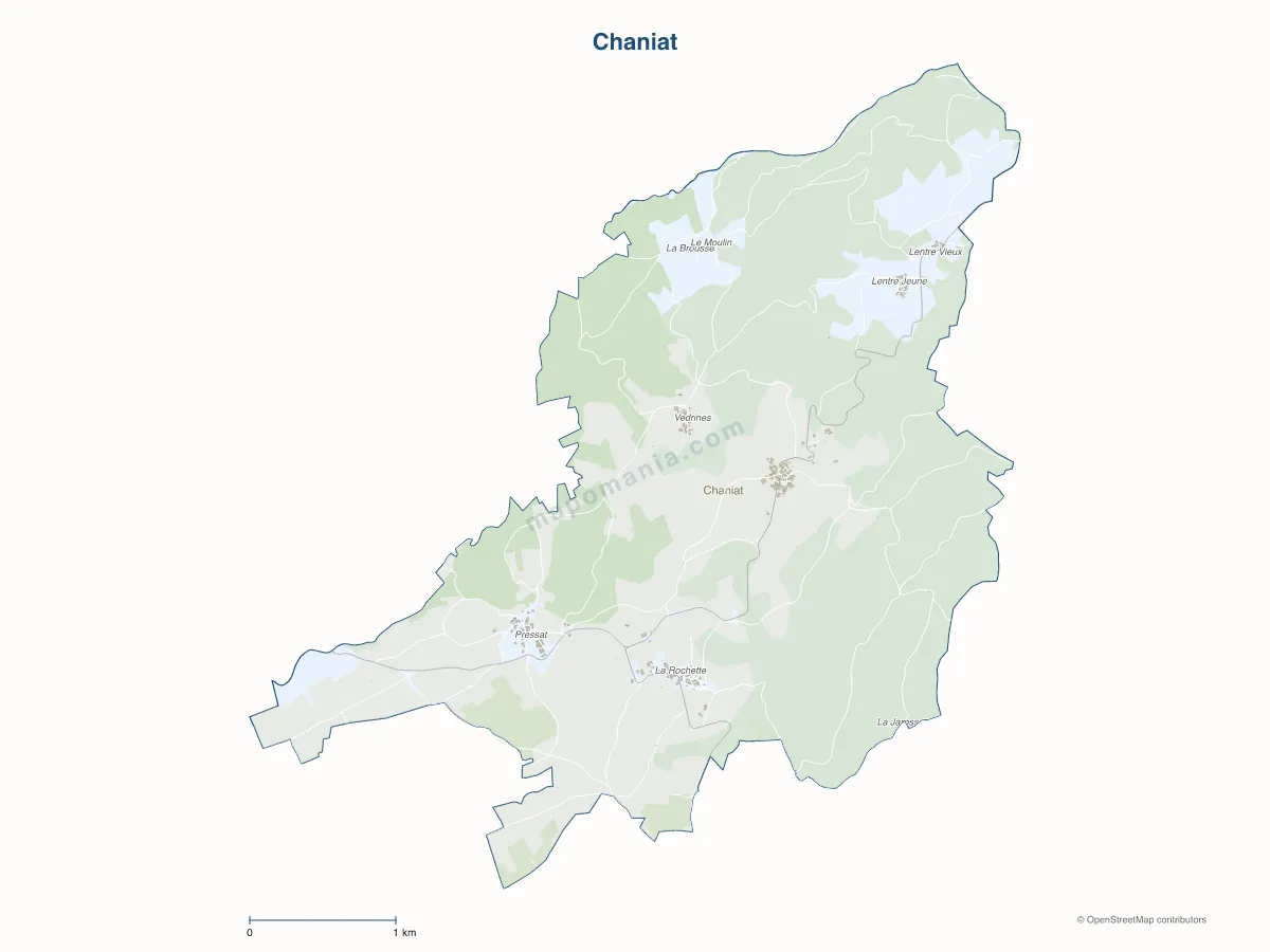 Carte de Chaniat à personnaliser
