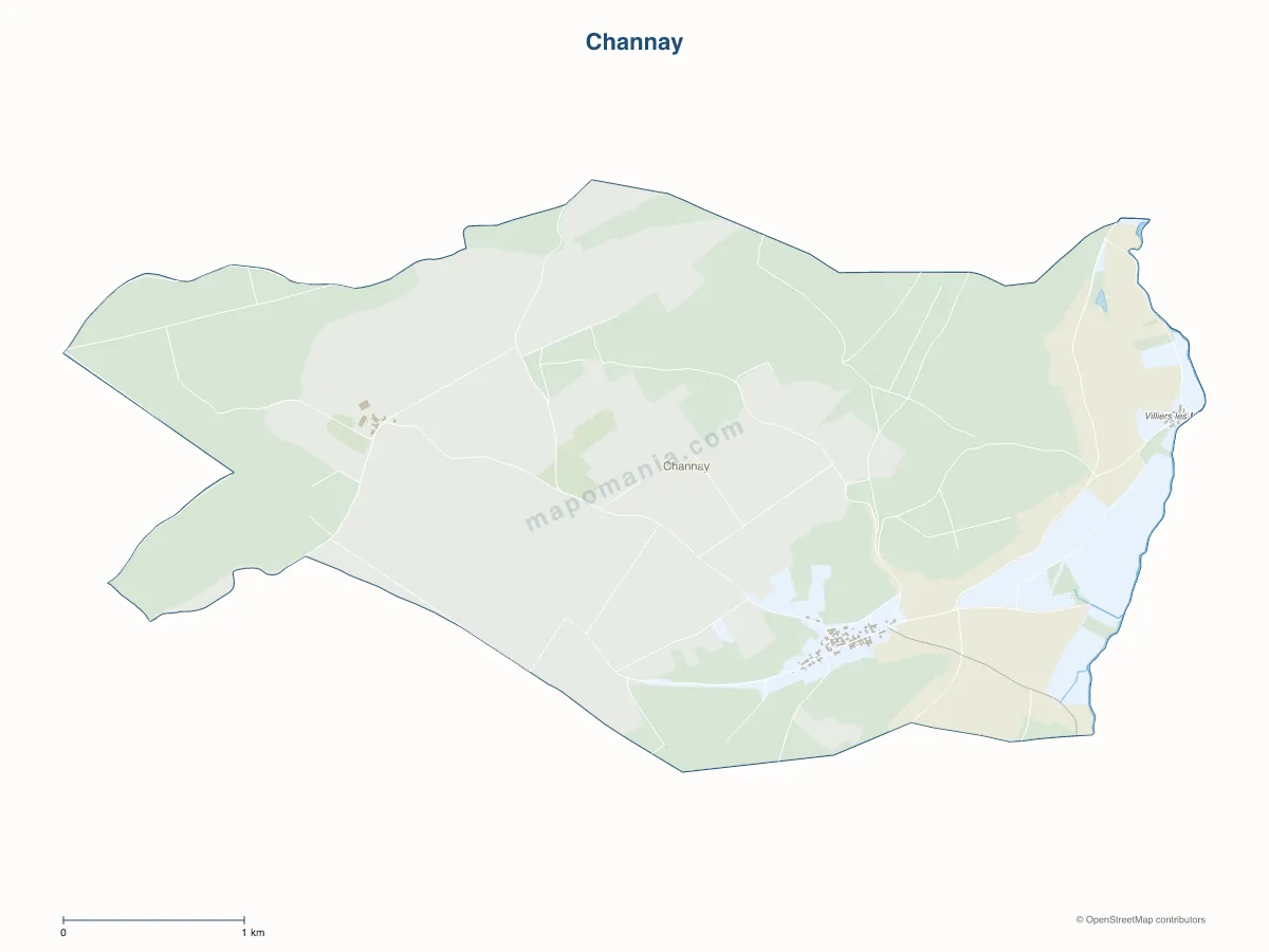 Carte de Channay à personnaliser