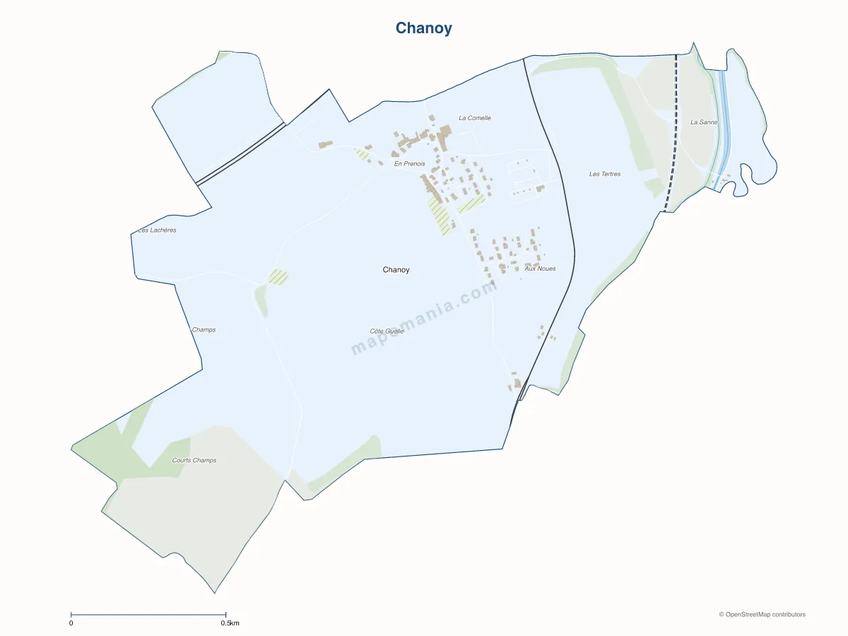 Carte de Chanoy à personnaliser