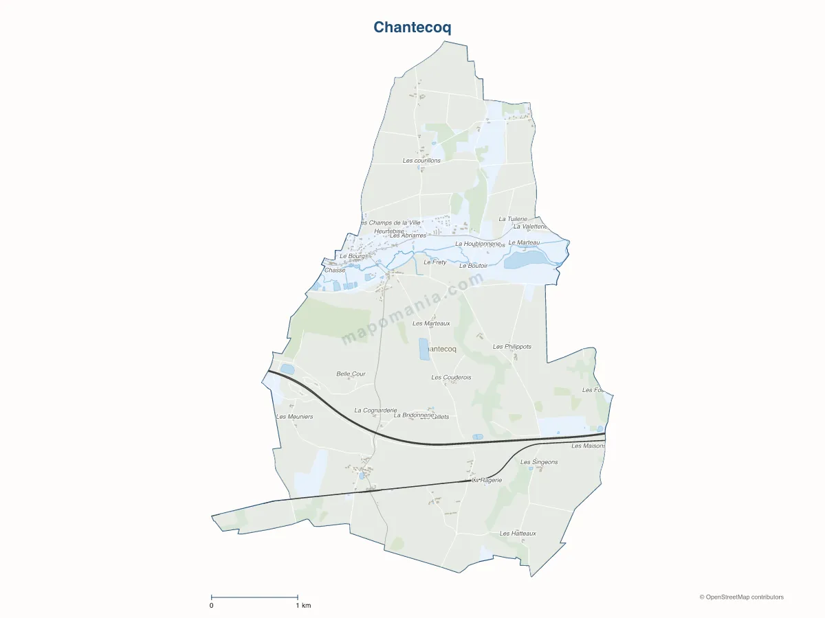 Carte de Chantecoq à personnaliser