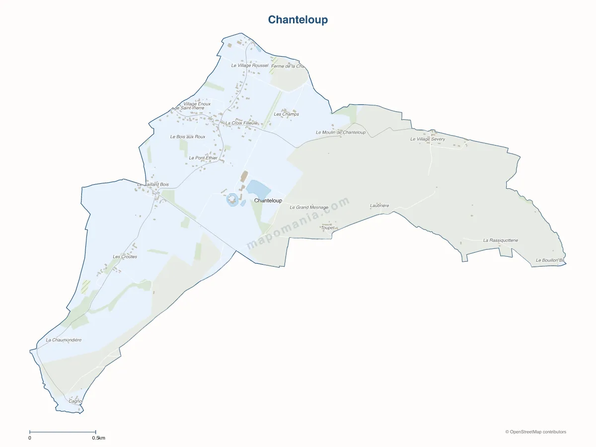 Carte de Chanteloup à personnaliser
