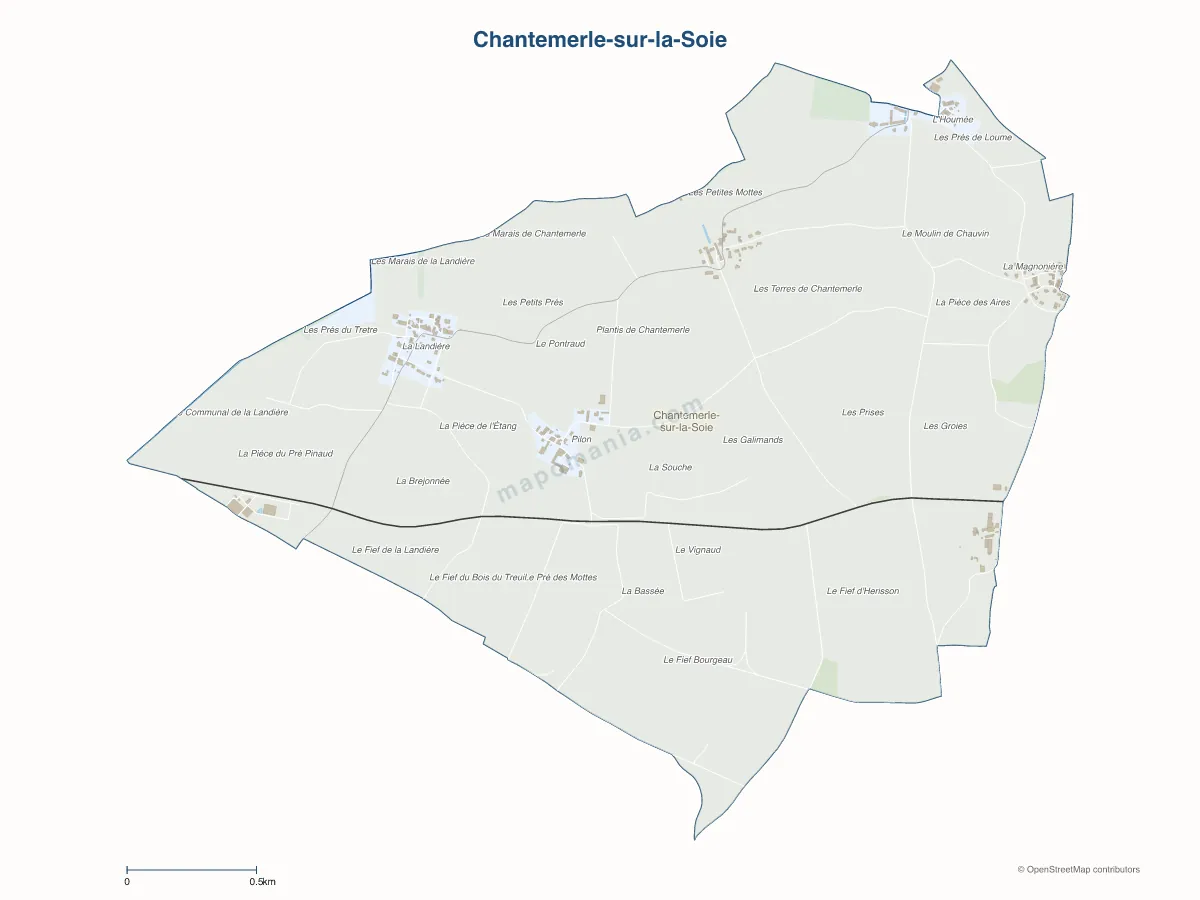 Carte de Chantemerle-sur-la-Soie à personnaliser
