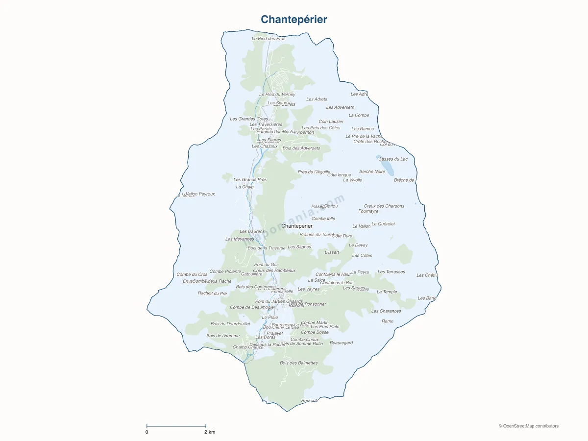 Carte de Chantepérier à personnaliser