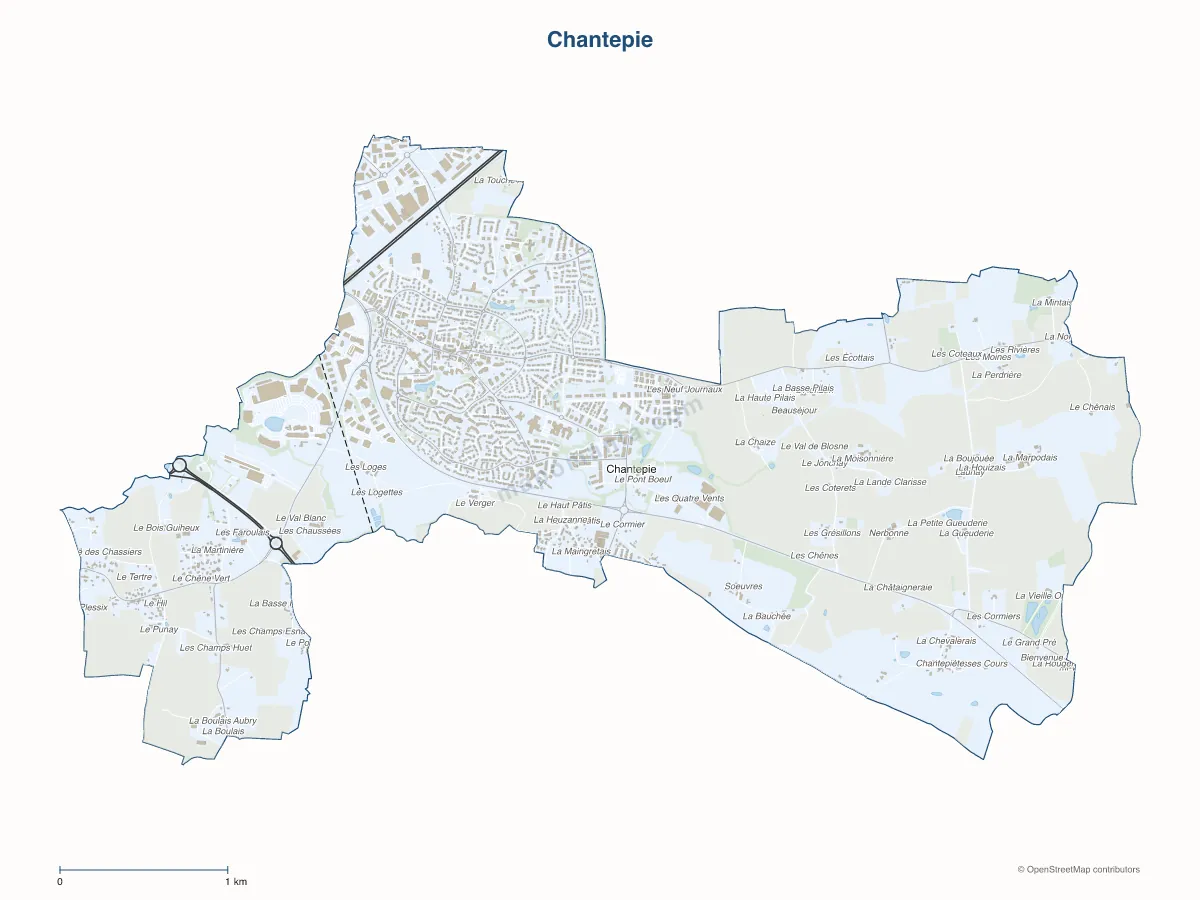 Carte de Chantepie à personnaliser