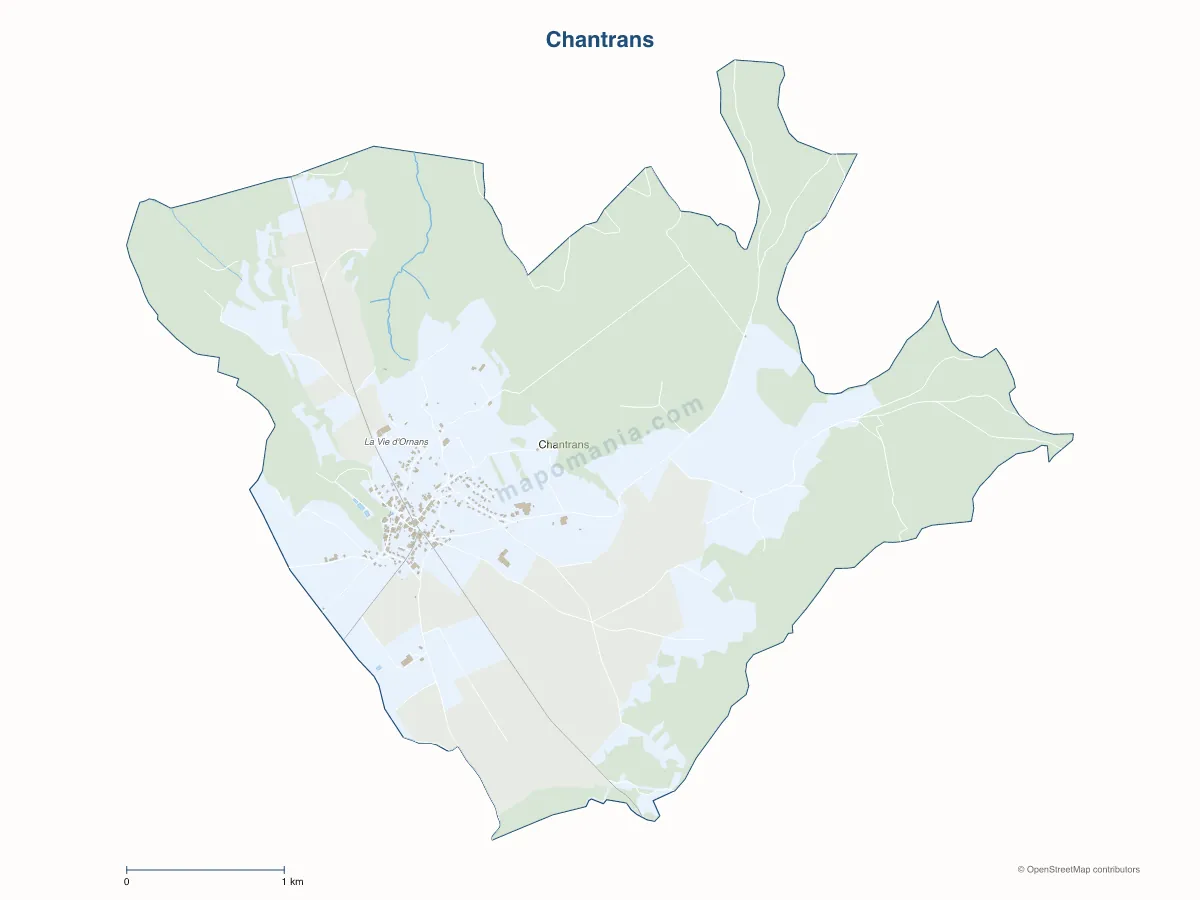 Carte de Chantrans à personnaliser
