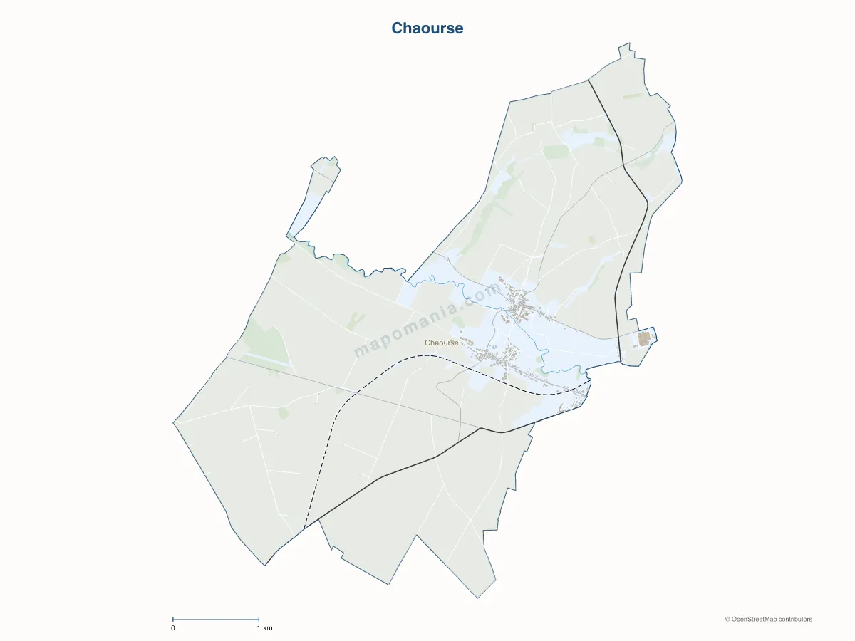 Carte de Chaourse à personnaliser