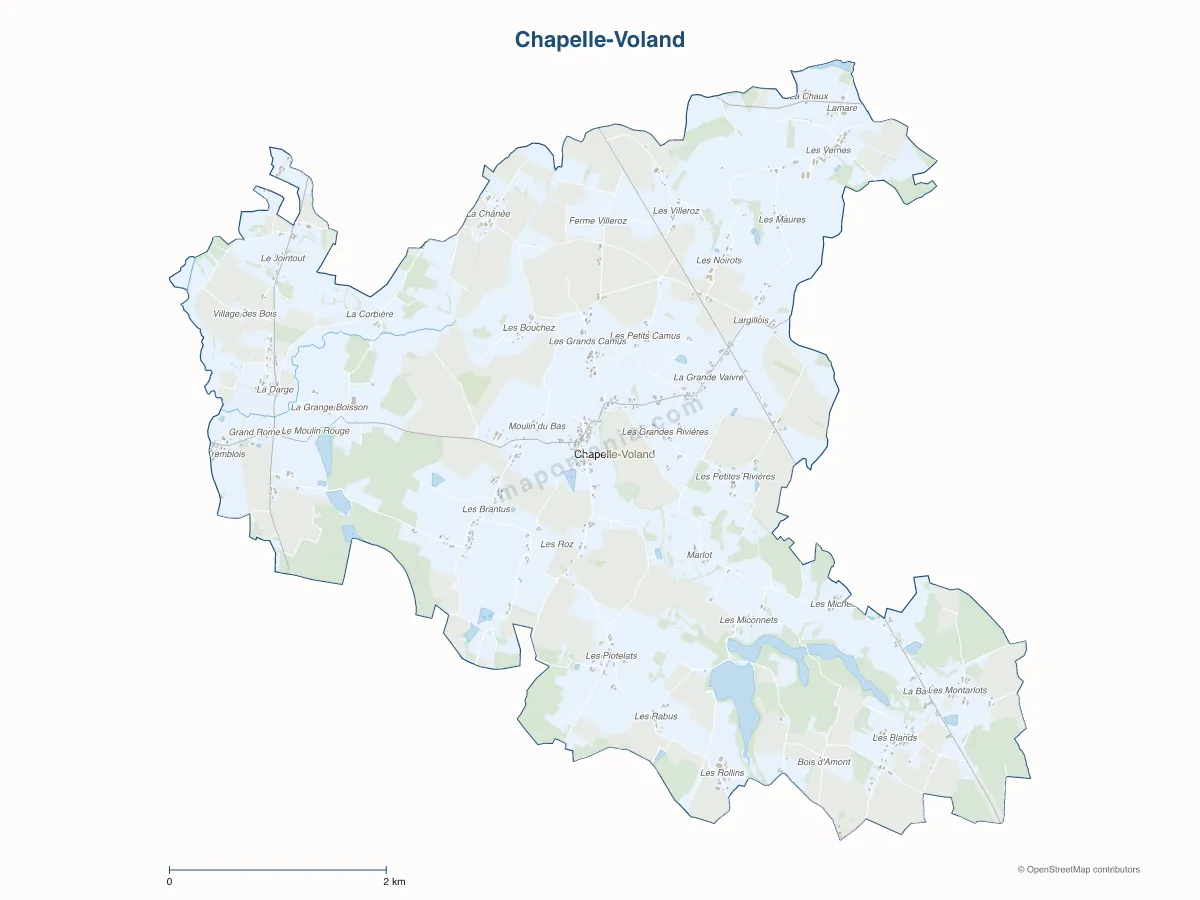 Carte de Chapelle-Voland à personnaliser