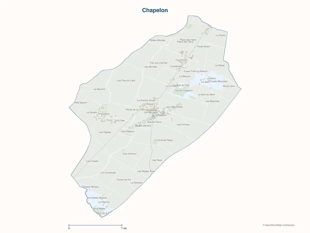 Carte de Chapelon à personnaliser