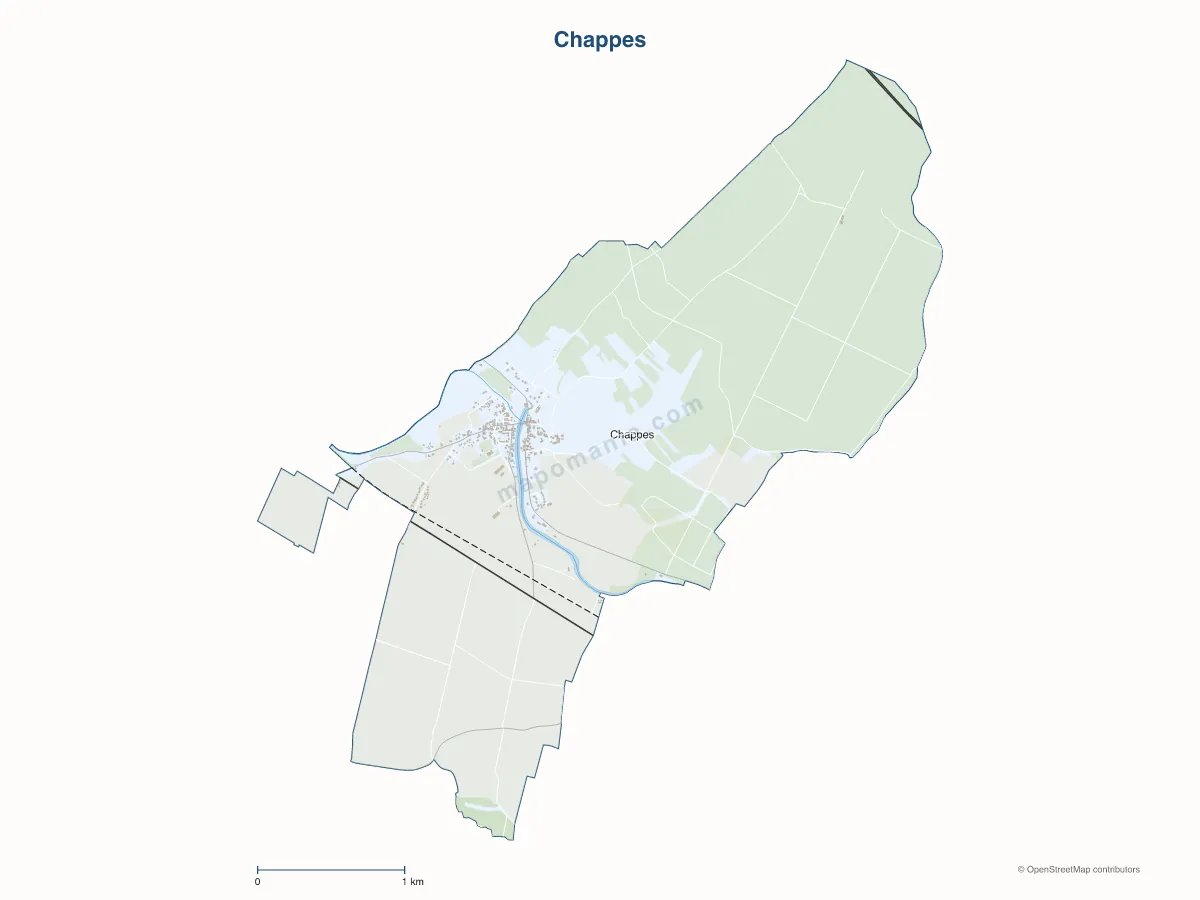 Carte de Chappes à personnaliser