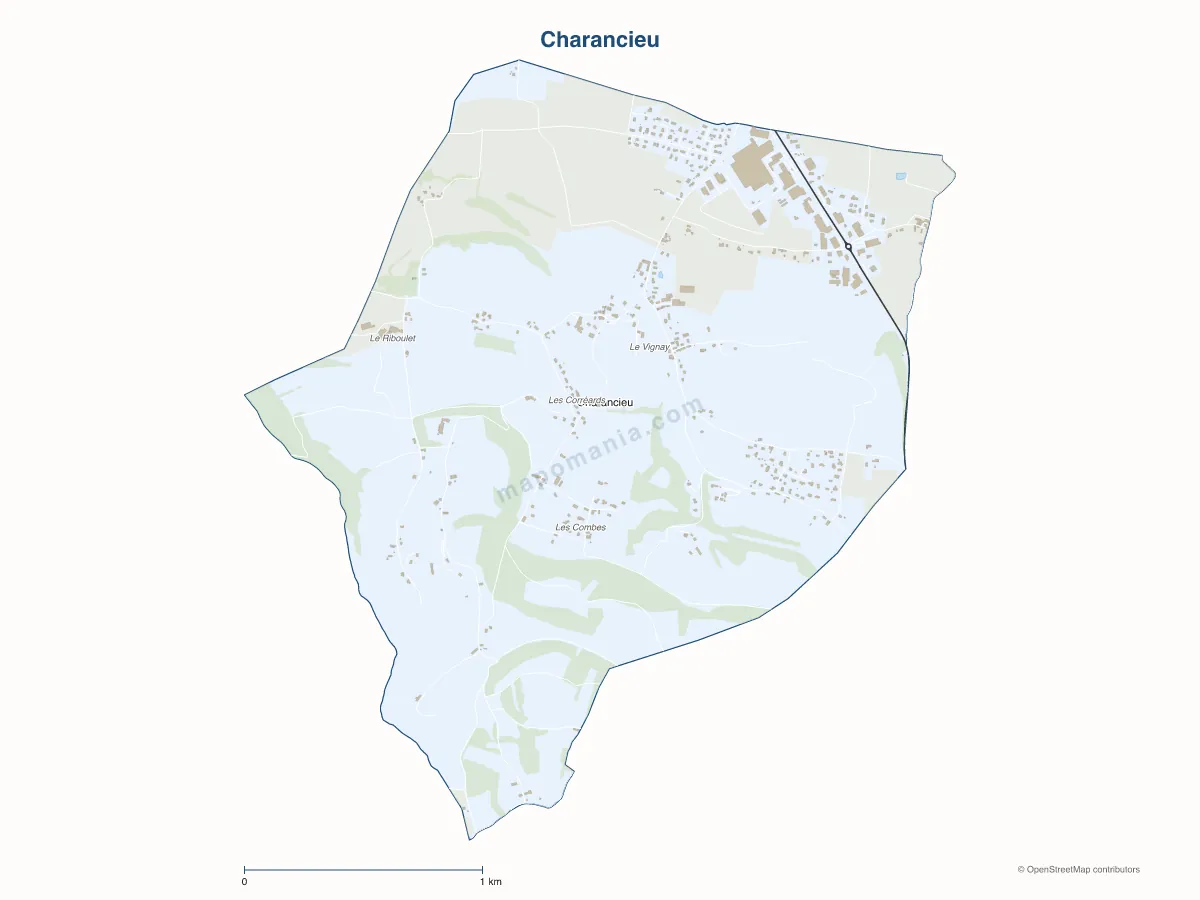 Carte de Charancieu à personnaliser