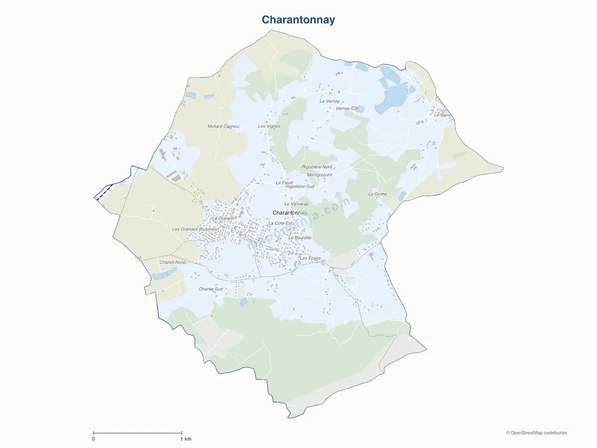 Carte de Charantonnay à personnaliser