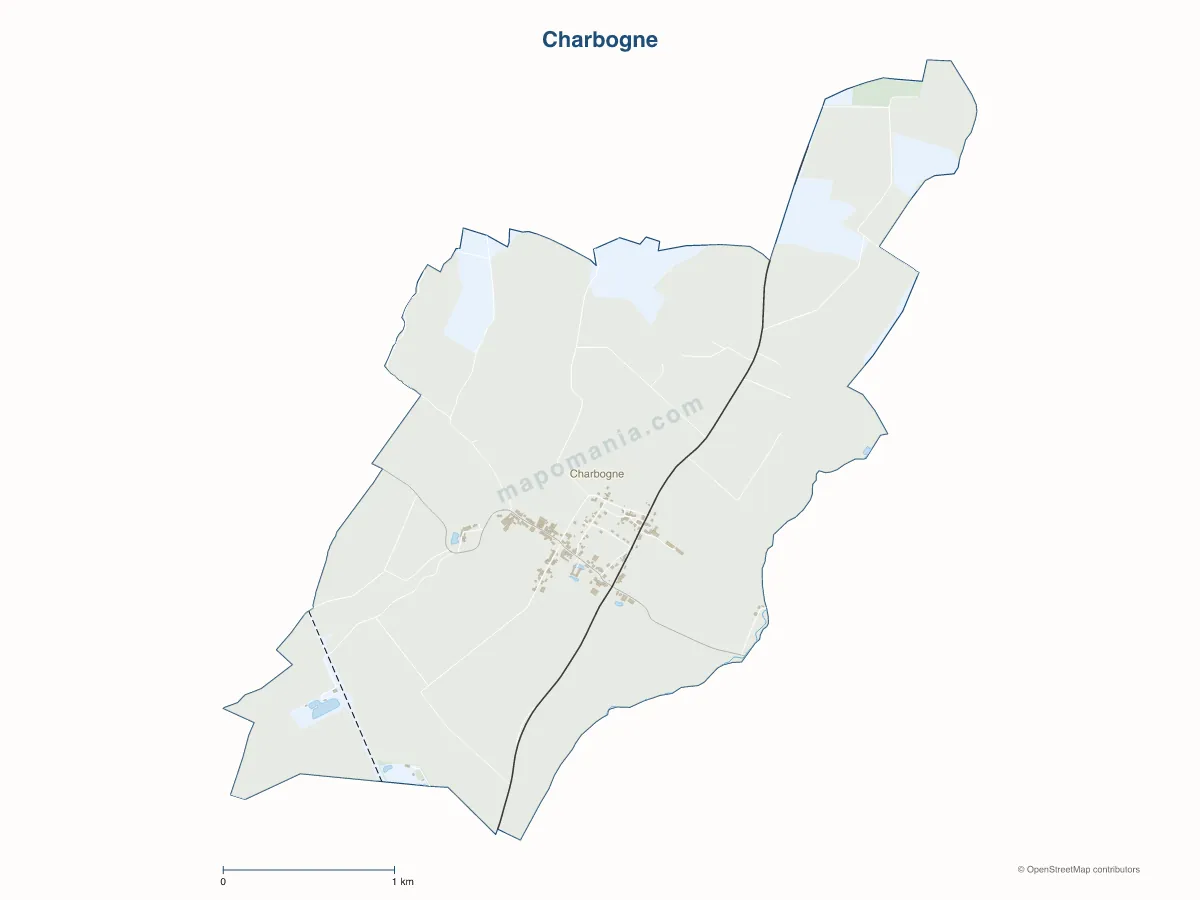 Carte de Charbogne à personnaliser