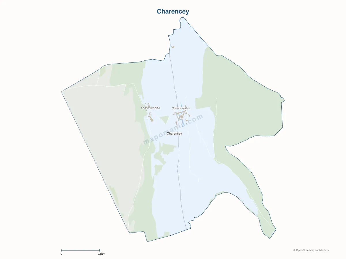 Carte de Charencey à personnaliser