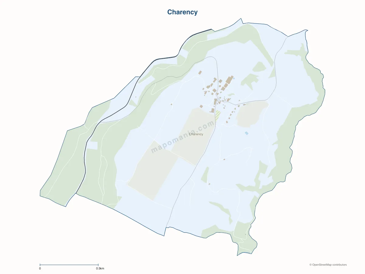 Carte de Charency à personnaliser