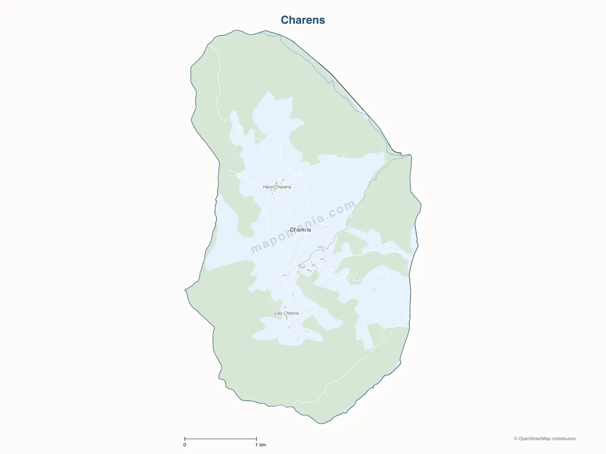 Carte de Charens à personnaliser