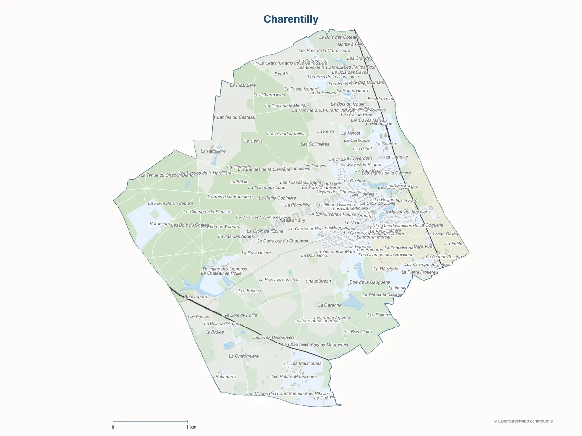 Carte de Charentilly à personnaliser