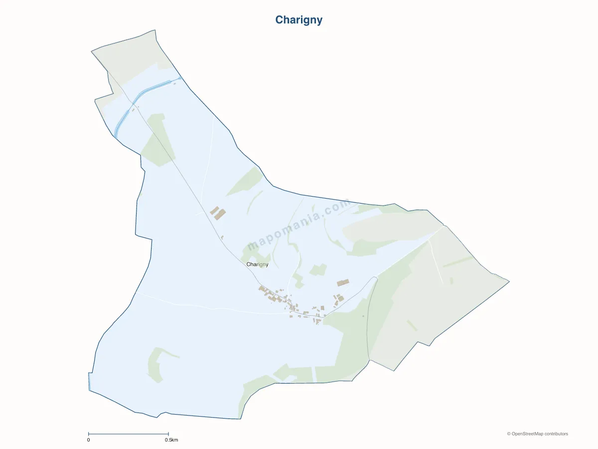 Carte de Charigny à personnaliser