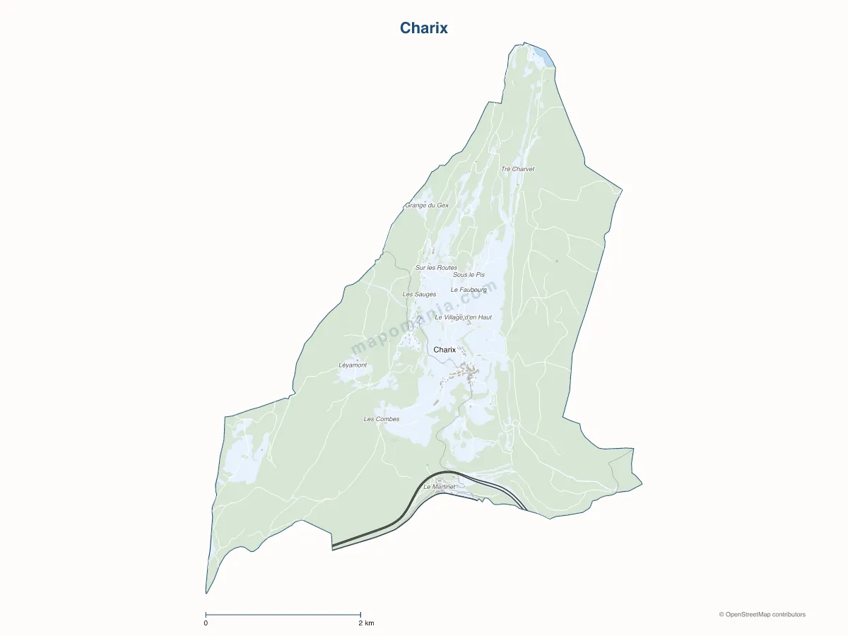 Carte de Charix à personnaliser