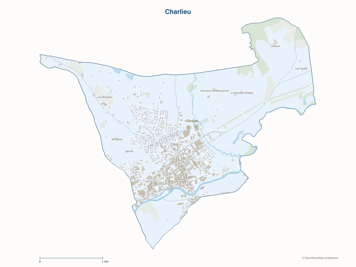 Carte de Charlieu à personnaliser