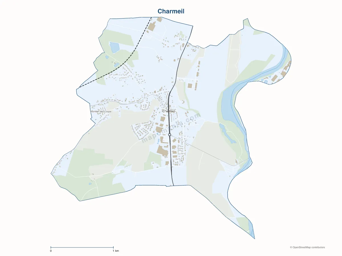 Carte de Charmeil à personnaliser