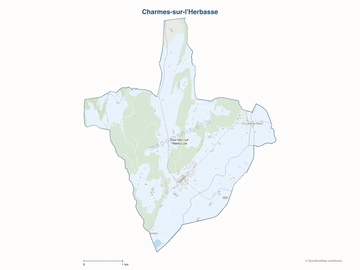 Carte de Charmes-sur-l'Herbasse à personnaliser