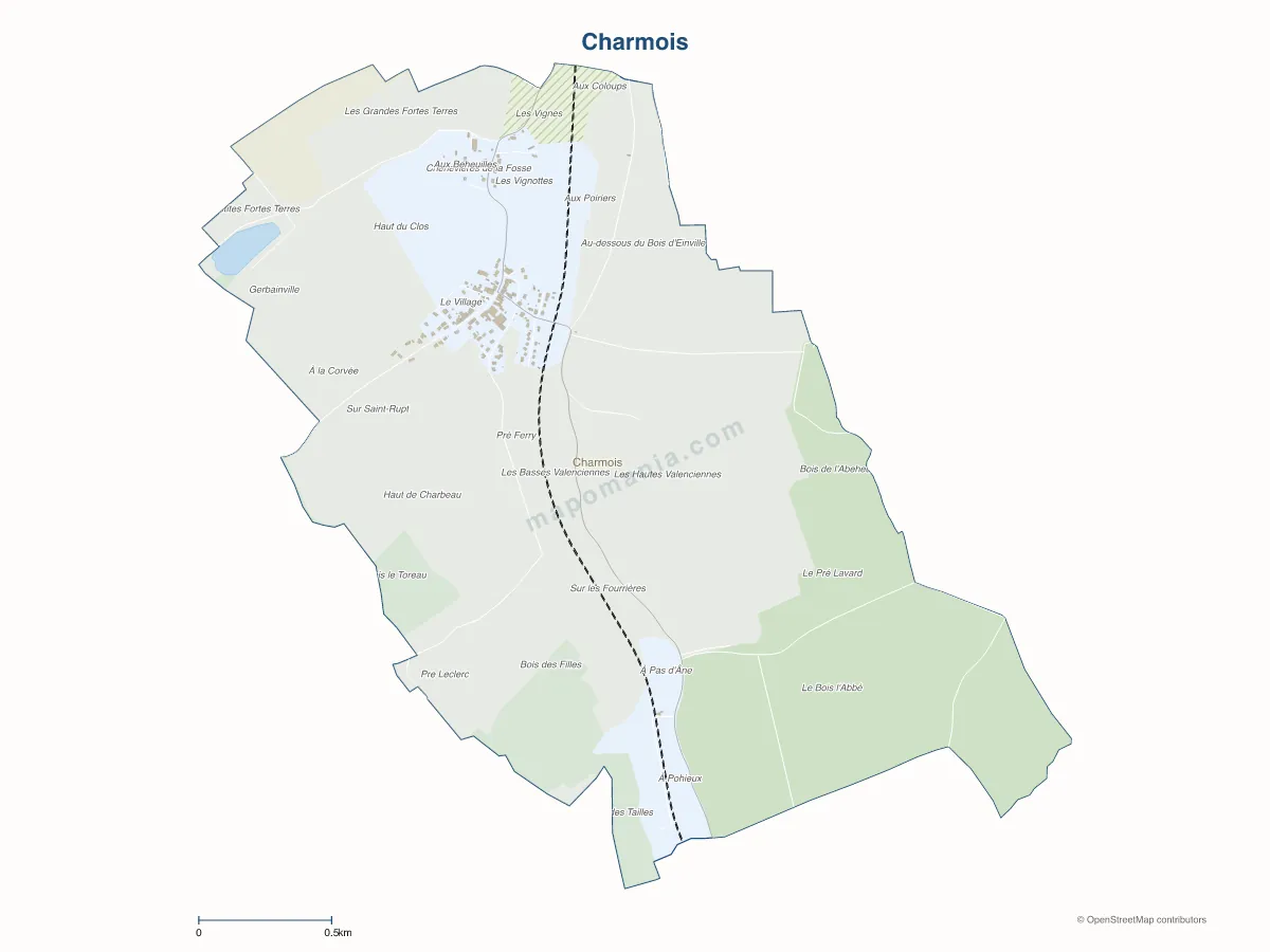 Carte de Charmois à personnaliser