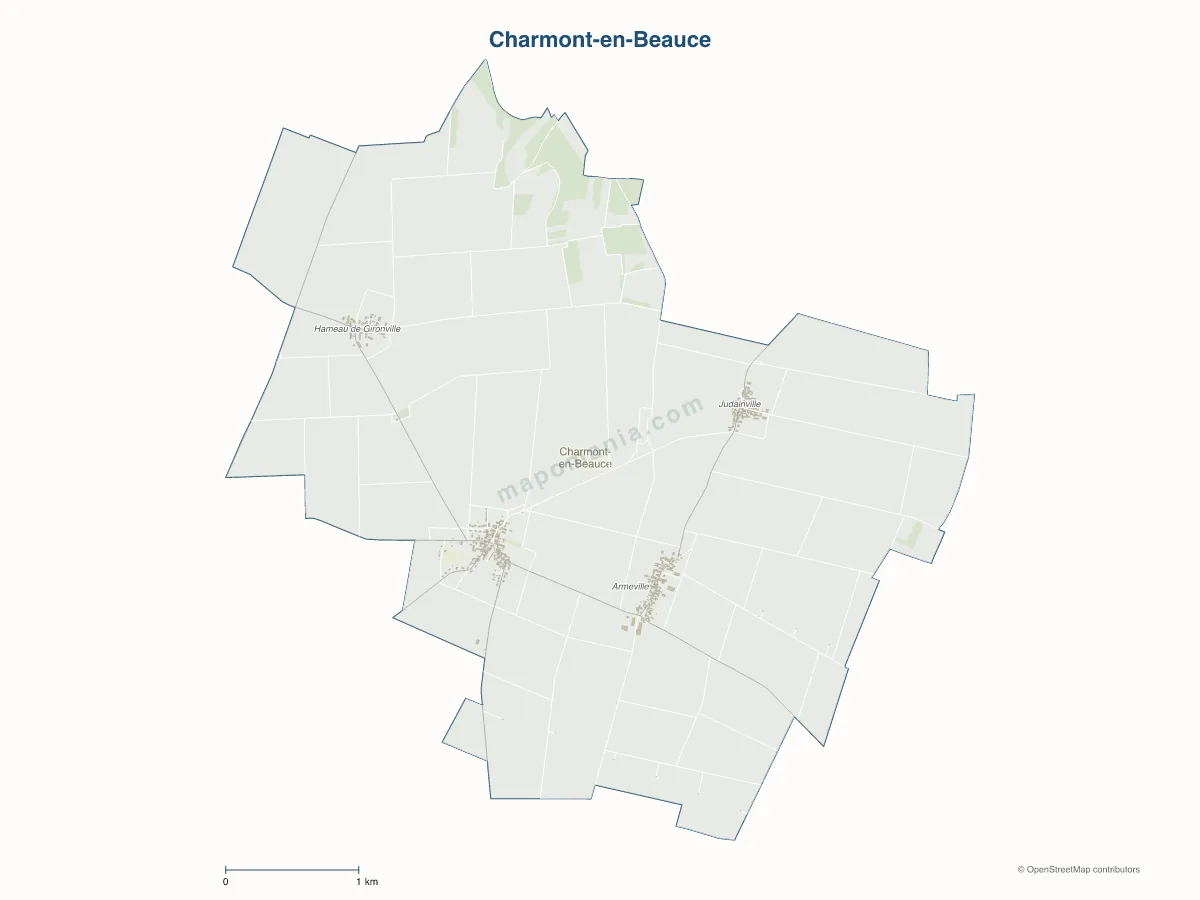Carte de Charmont-en-Beauce à personnaliser