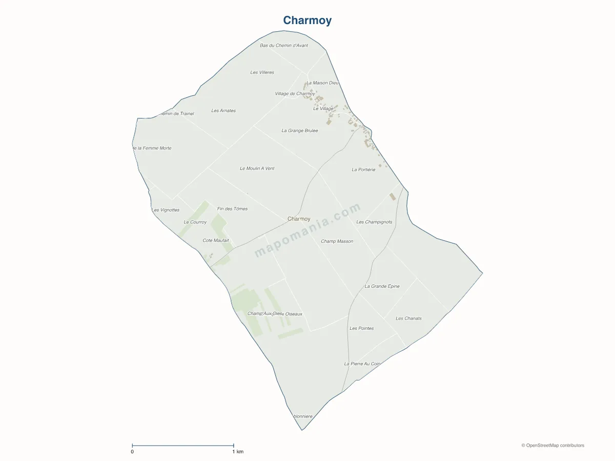 Carte de Charmoy à personnaliser