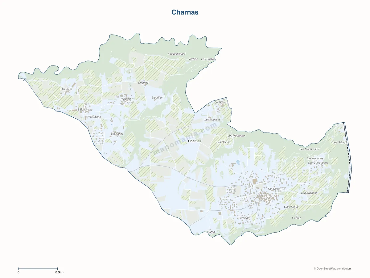Carte de Charnas à personnaliser