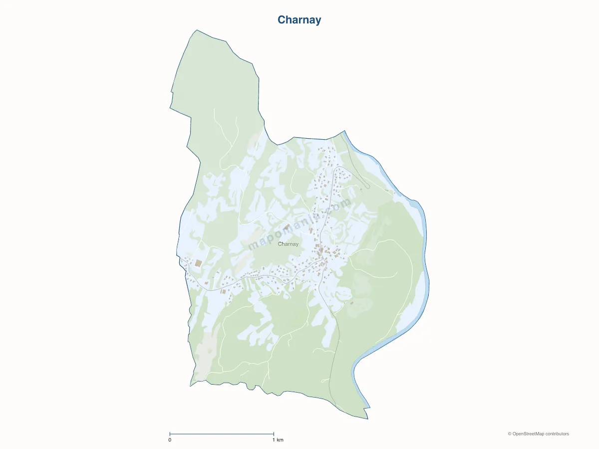 Carte de Charnay à personnaliser