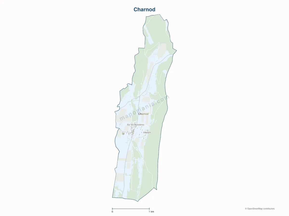 Carte de Charnod à personnaliser