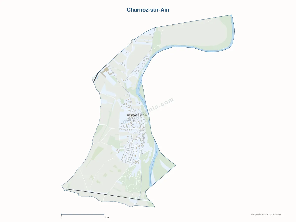 Carte de Charnoz-sur-Ain à personnaliser