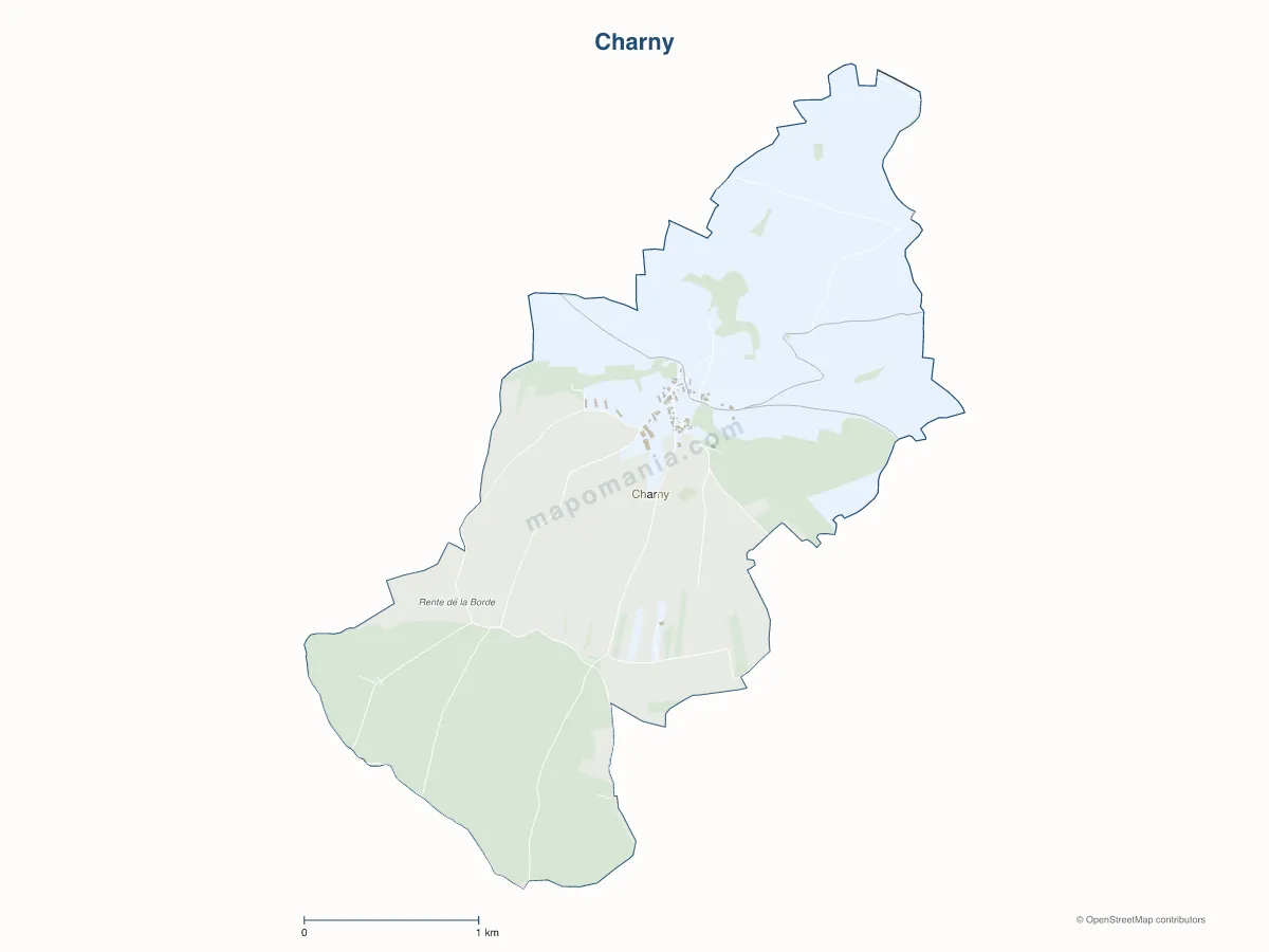 Carte de Charny à personnaliser
