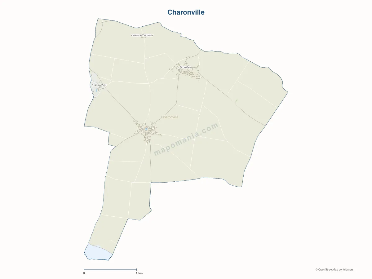 Carte de Charonville à personnaliser