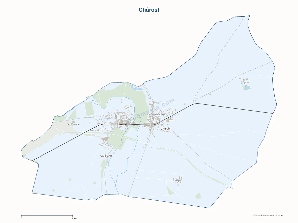 Carte de Chârost à personnaliser