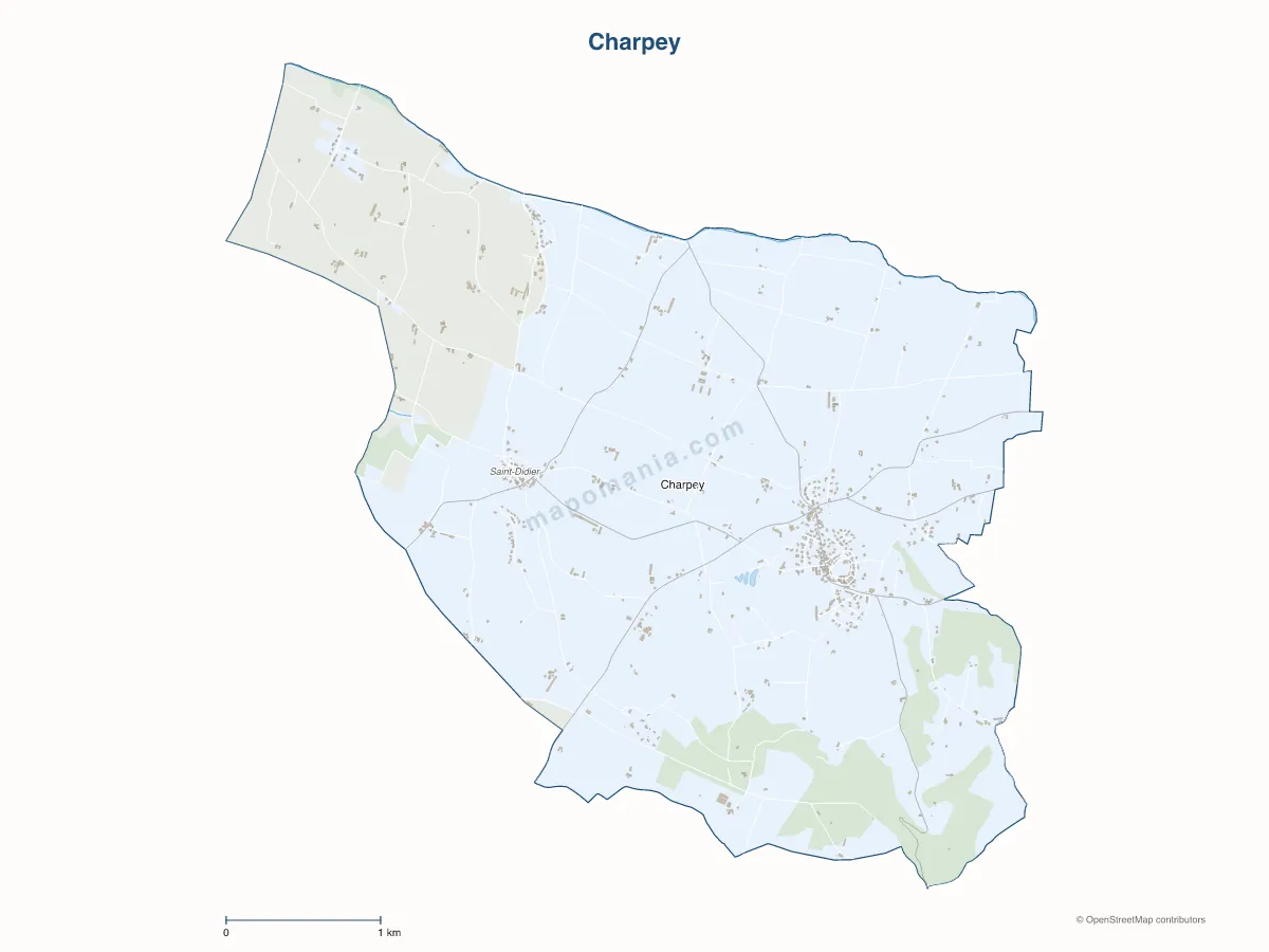 Carte de Charpey à personnaliser