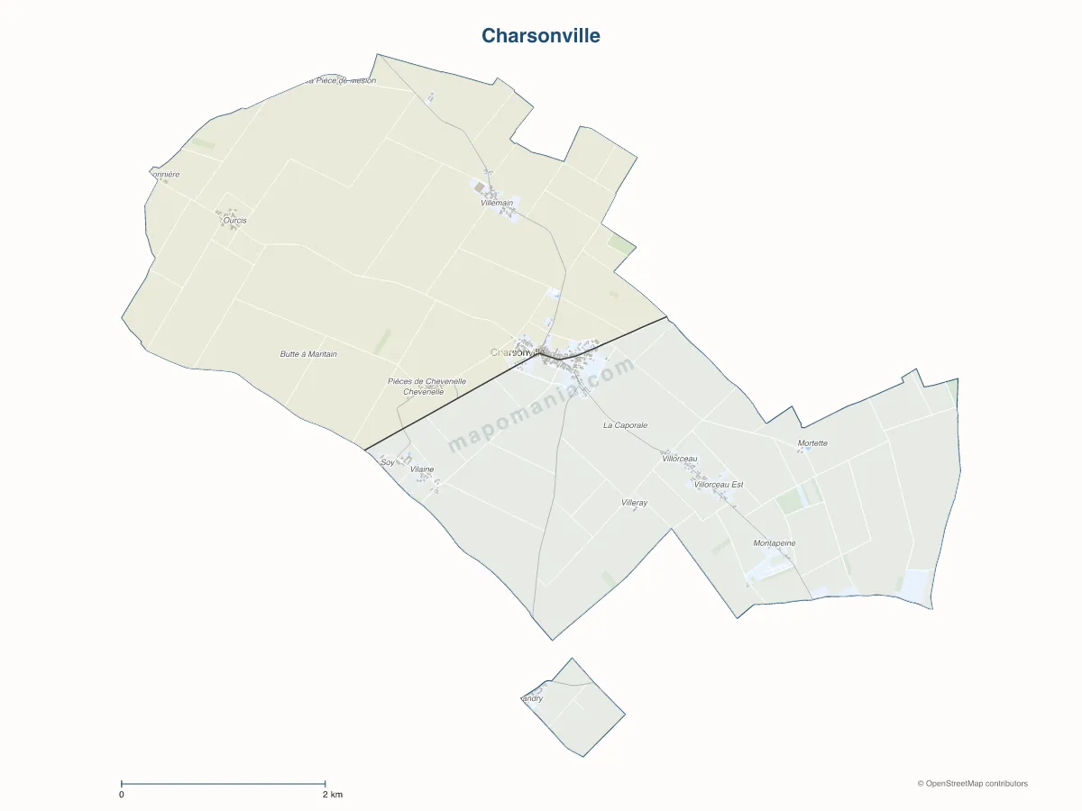 Carte de Charsonville à personnaliser