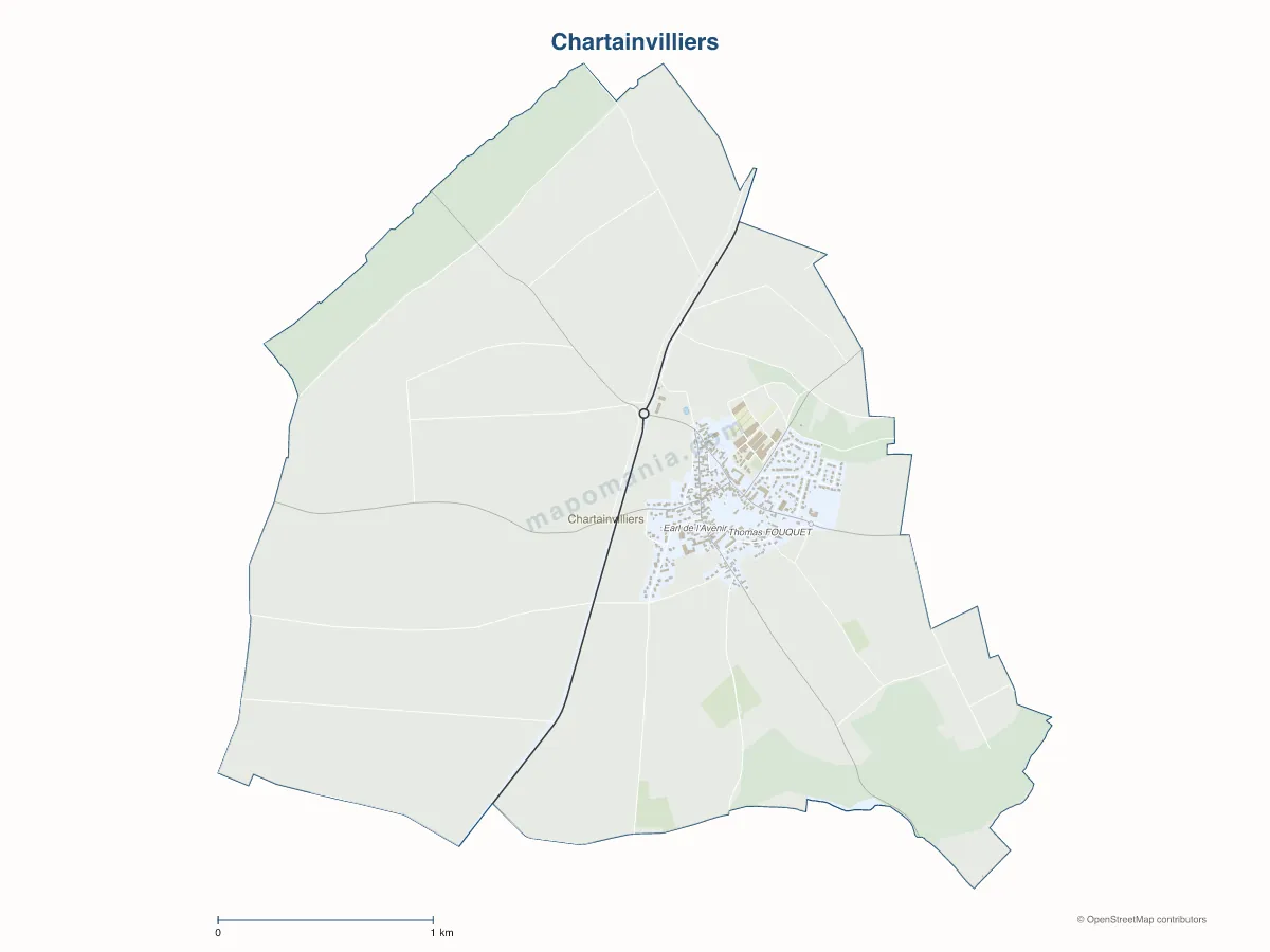 Carte de Chartainvilliers à personnaliser