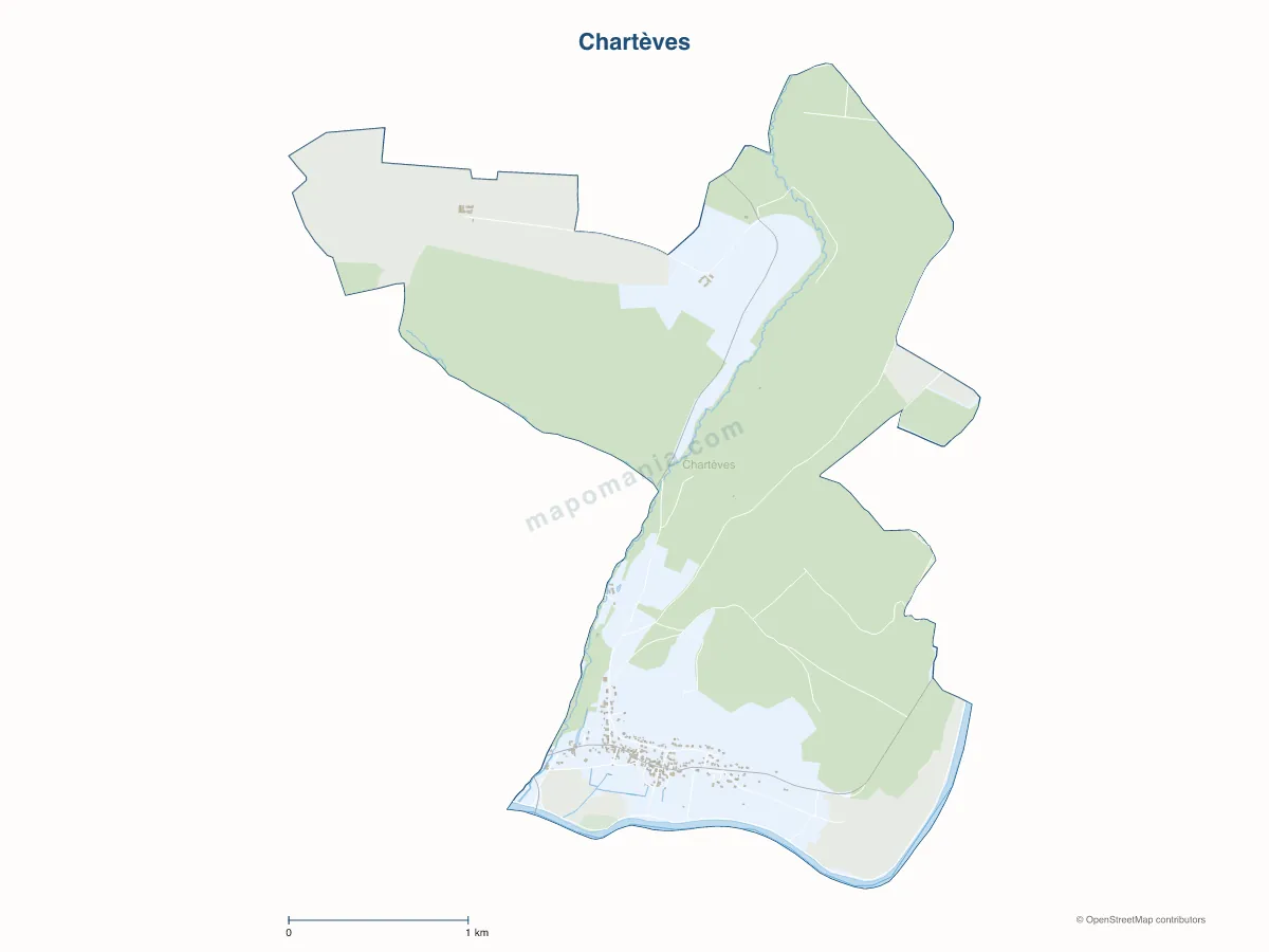 Carte de Chartèves à personnaliser