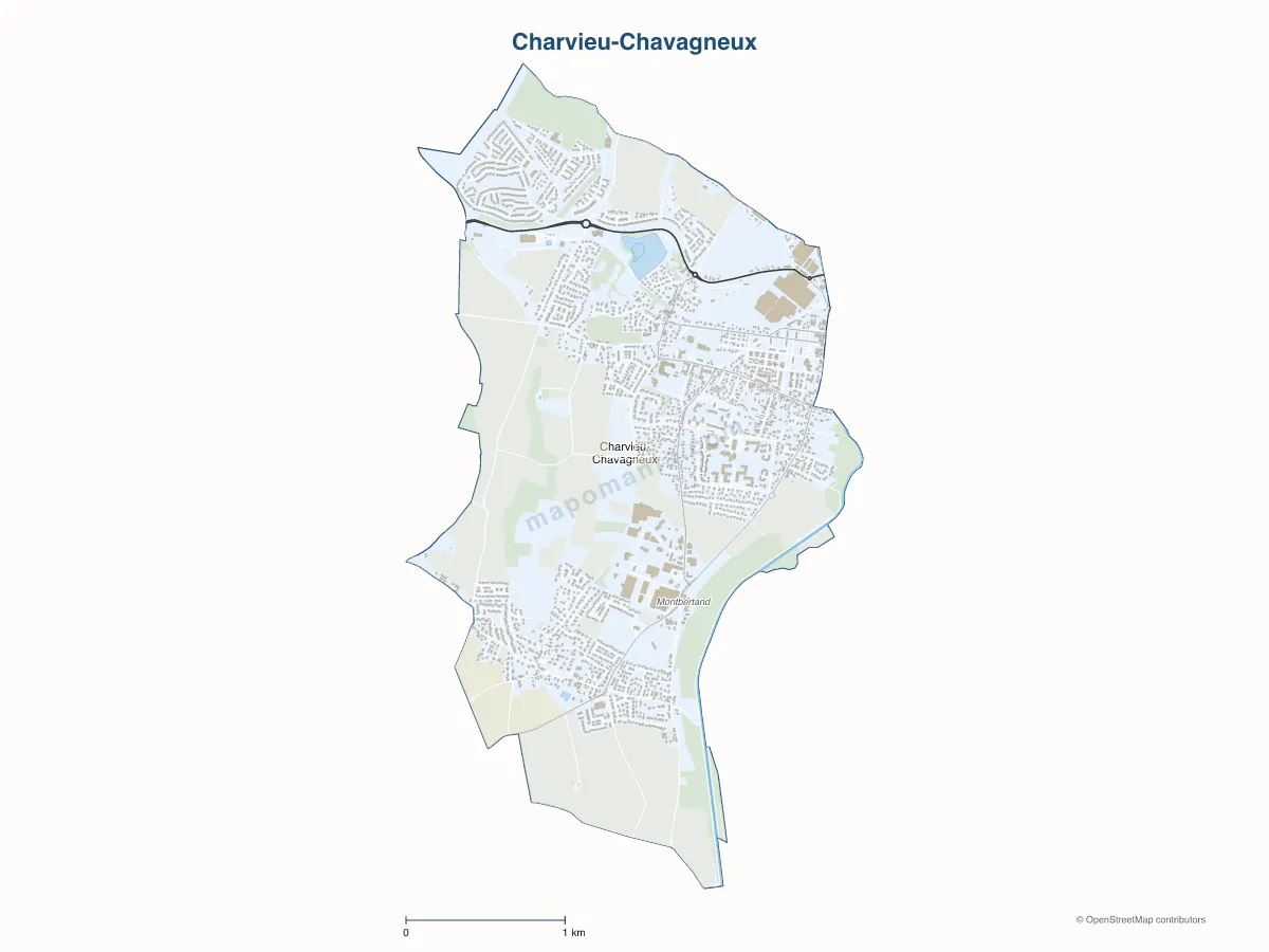 Carte de Charvieu-Chavagneux à personnaliser