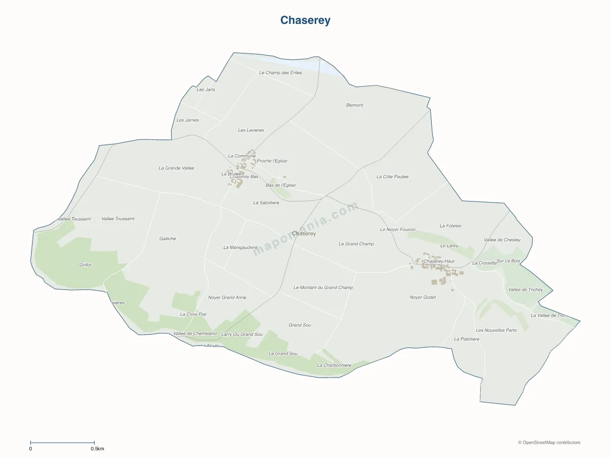 Carte de Chaserey à personnaliser