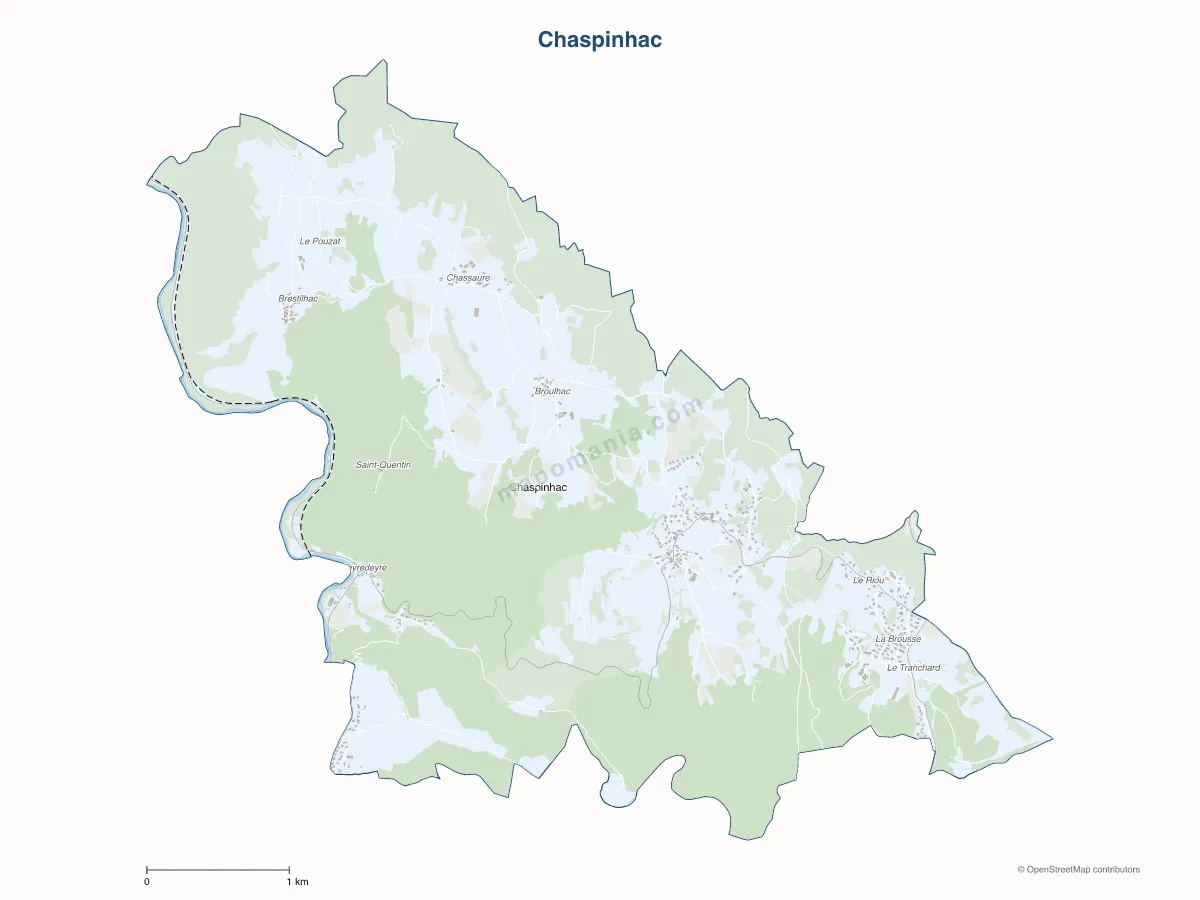 Carte de Chaspinhac à personnaliser