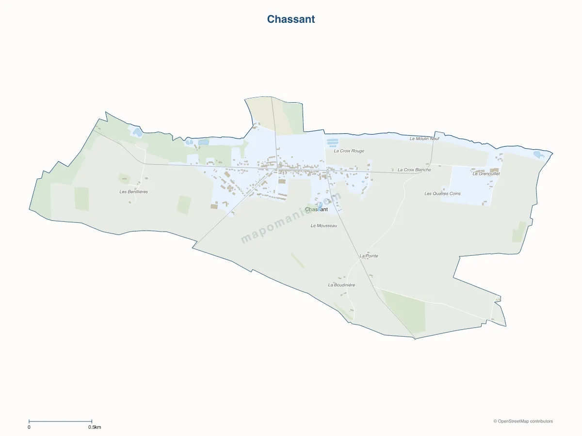 Carte de Chassant à personnaliser