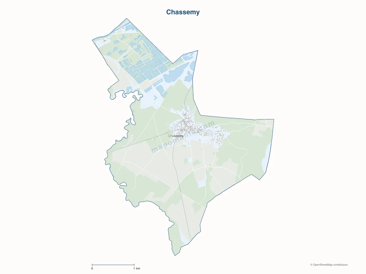 Carte de Chassemy à personnaliser