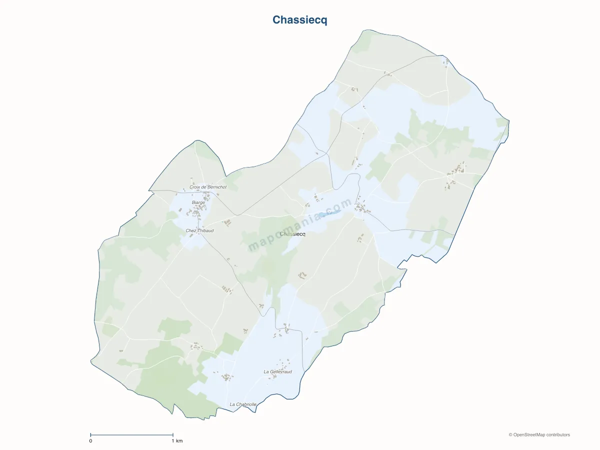 Carte de Chassiecq à personnaliser